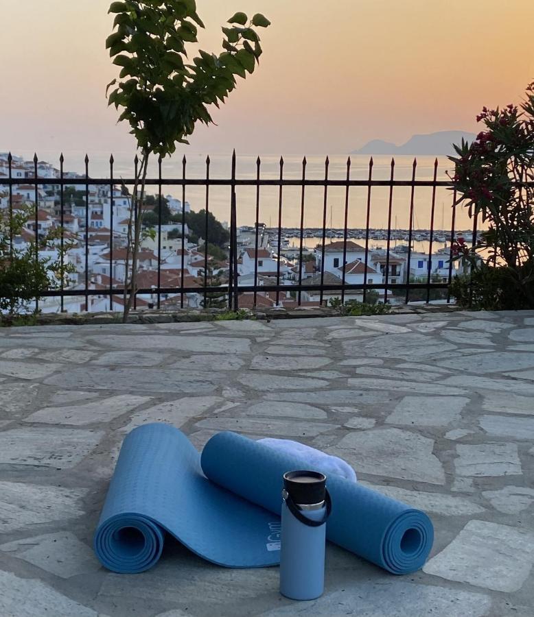 Villa Icelle Skopelos Town Sea View Swimming Pool Exteriör bild